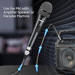 Fifine Handheld Karaoke Microphone for Singing, Wired Dynamic Mic with 4.5m Detachable XLR Cable for Vocal, Speaker with On/Off Switch, Compatible with Karaoke Machine-K6