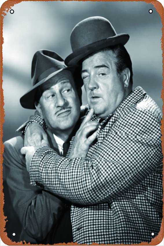 The Abbott and Costello Show, Bud Abbott, Lou Costello, 1952-53 movie poster Vintage Metal Tin Signs Modern Wall Decoration for Bedroom Office Home Wall Home Room 8x12 Inches