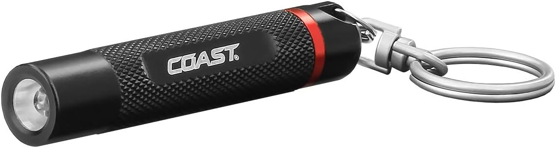 Coast G5 18 Lumen Key Chain LED Flashlight, Batteries Included, Black