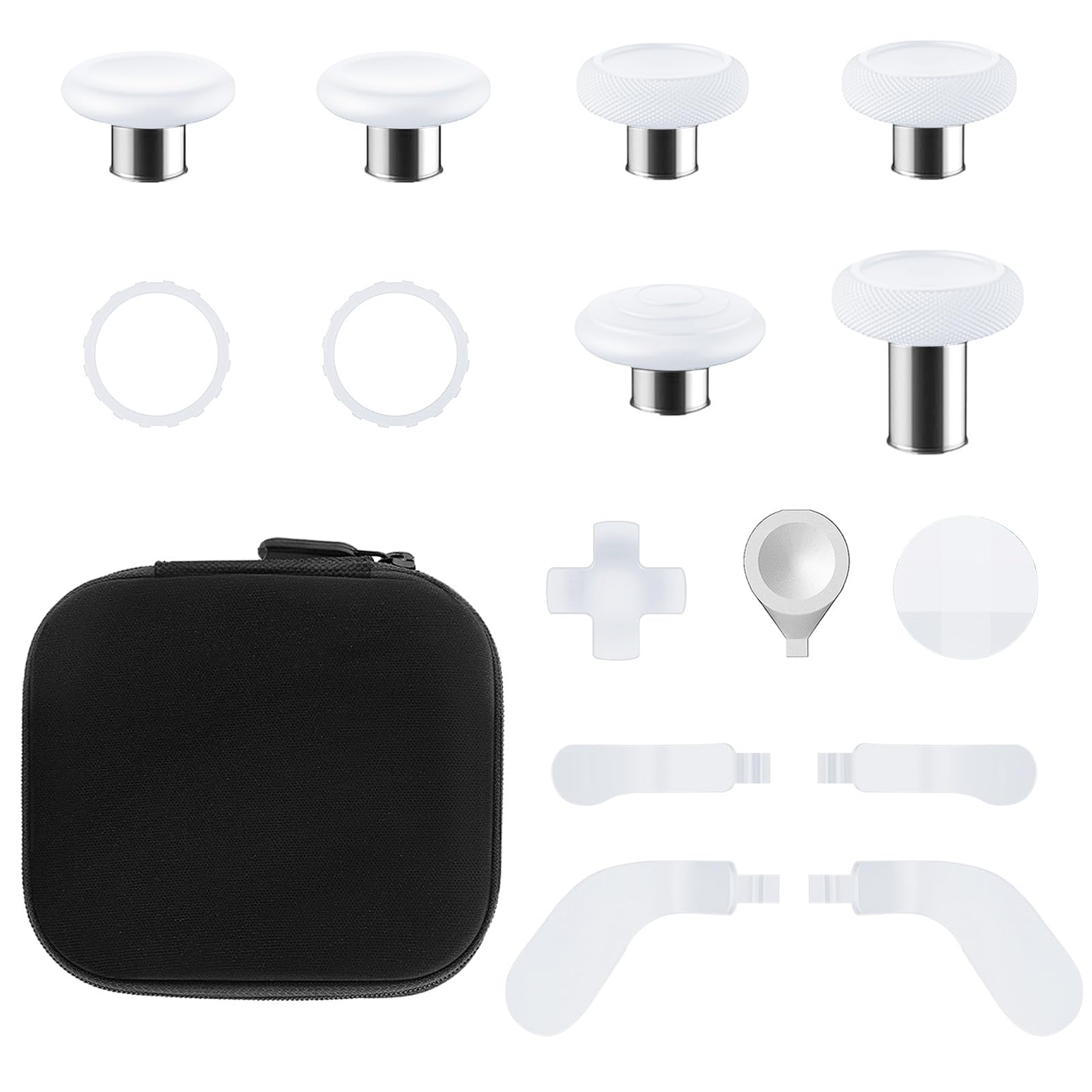 TOMSIN Thumbsticks Paddles for Xbox Elite 2 Controller 15 In 1 Accessories Pack with Case for Xbox Elite