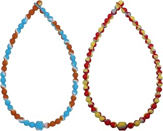 Teething Neckace for Baby 2 Pack, Chewy Sensory Toys for Kids with Autism, ADHD, Chew Necklaces for Sensory Kids Reduce Anxiety and Stress, Silicone Nursing Necklaces Breastfeeding for Mom