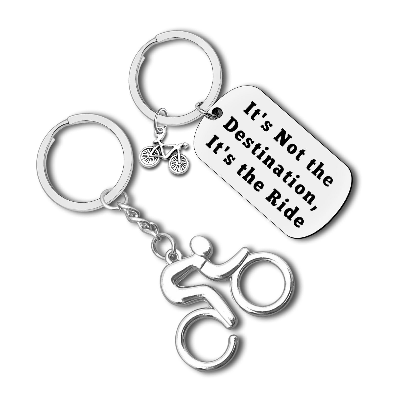 Cycling Keychain Inspirational Biker Lovers Gifts Bike Motorcycle Gifts Encouragement Gift for Cyclist Bike Riding Gift for New Driver Cycling Enthusiast Mountain Biker Christmas Graduation