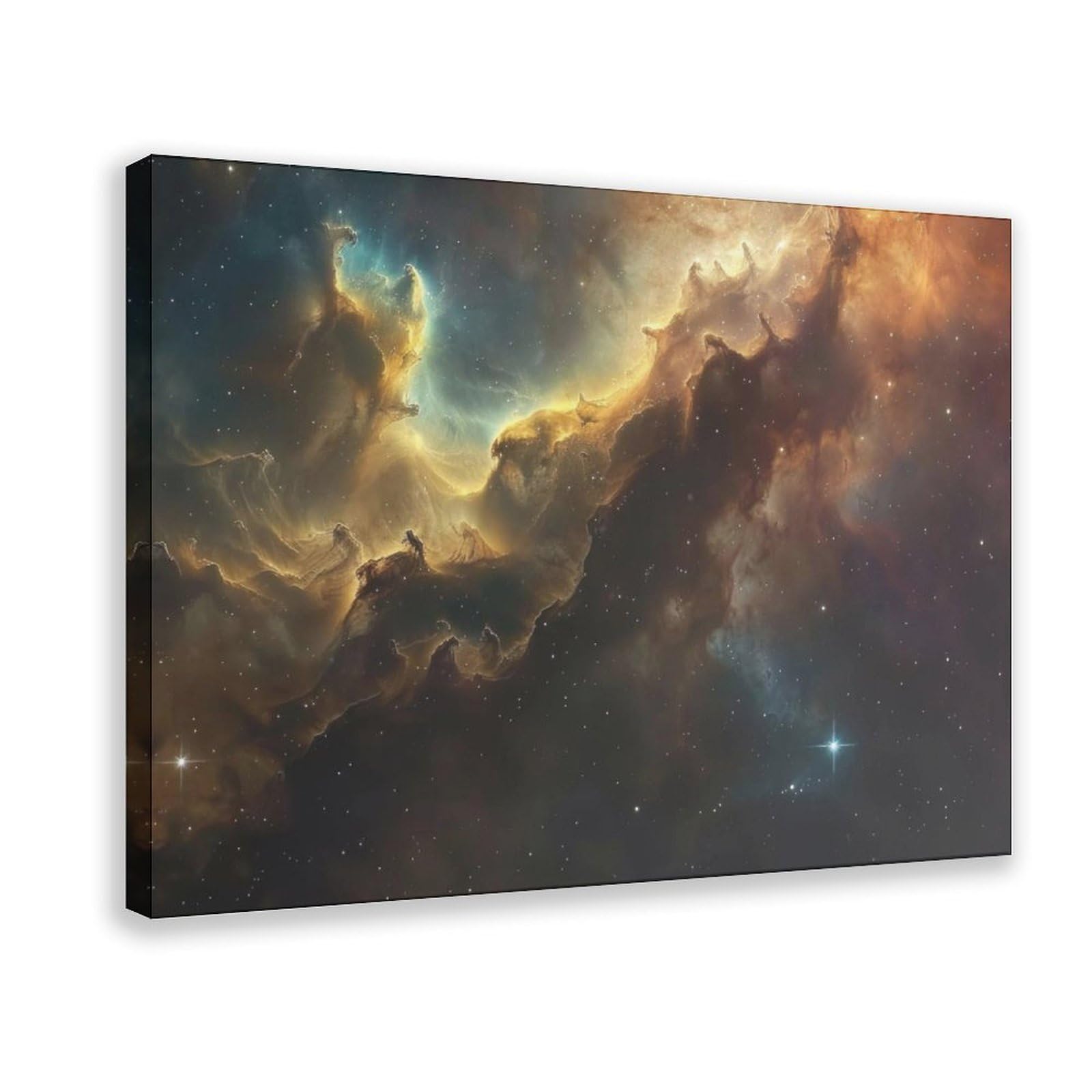 Bareronor Interstellar Nebula Poster Canvas Poster Bedroom Decor Landscape Office Room Decor Gift 24" L X 36" W