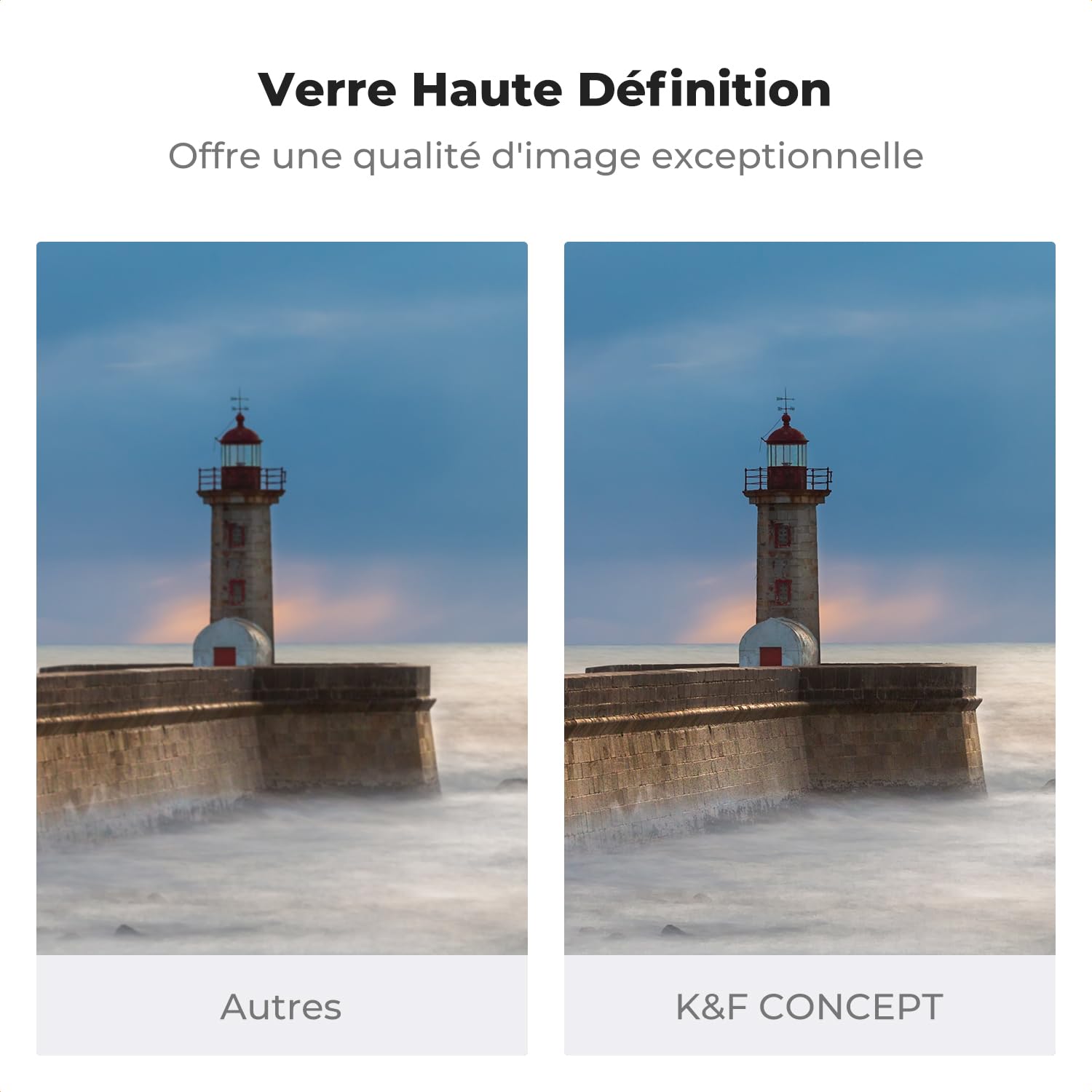 K&F Concept Filtre Carré ND1000 100x100mm 10-Stop Verre Optique avec Revêtements Nano-X 28 Couches Étui