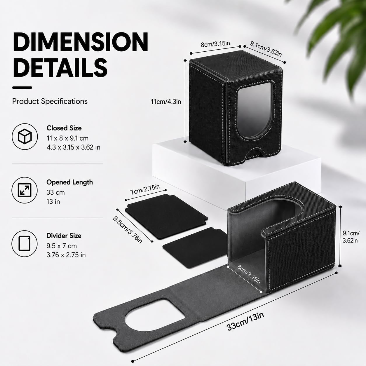 4er Set Magnetische MTG Commander Deck Box mit 2 Trennwänden, Premium Sammelkarten Aufbewahrungsbox kompatibel mit, bietet Platz für über 100 doppelt gesleevte TCG Karten