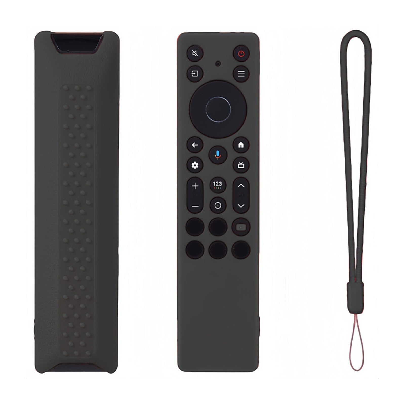 Cubierta de silicona AKSHFETH para mando a distancia TCL RC813 FMB1/RC923 FMB3 Smart TV, funda protectora de silicona para mando a distancia TCL RC813 con cordón (Negro Cubierta de silicona AKSHFETH para mando a distancia TCL RC813 FMB1/RC923 FMB3 Smart TV, funda protectora de silicona para mando a distancia TCL RC813 con cordón (Negro