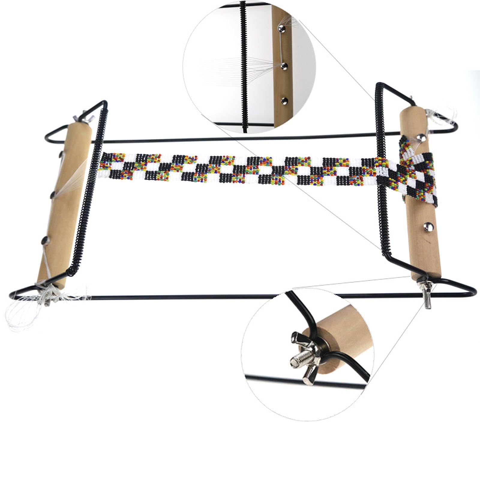predolo Bead Loom Set Metallrahmen Perlenwebrahmen Schmuckwerkzeug Zubehör Beading Faden mit Perlen für Erwachsene Anfänger Kinder Geschenk Hobby Basteln
