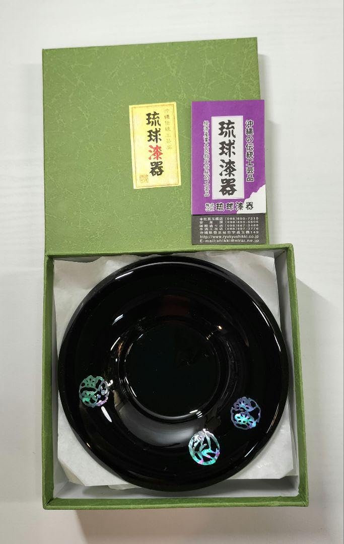 Amazon.co.jp: 琉球漆器 沖縄伝統工芸品 螺鈿細工 茶托 : ホーム＆キッチン