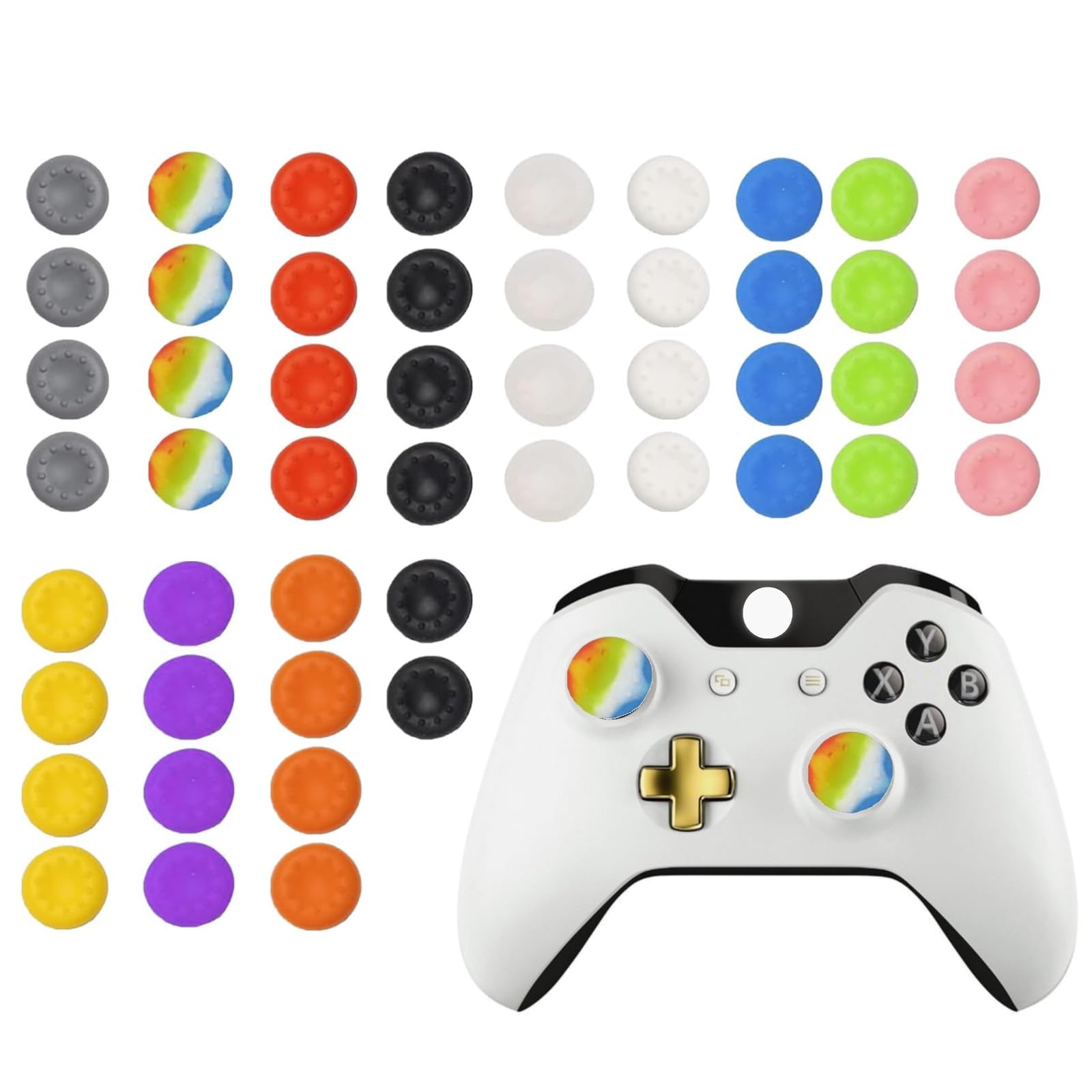 4Pcs Tampa Do Joystick De Silicone Crânio Para PS5 & PS5 Slim PS4 PS3