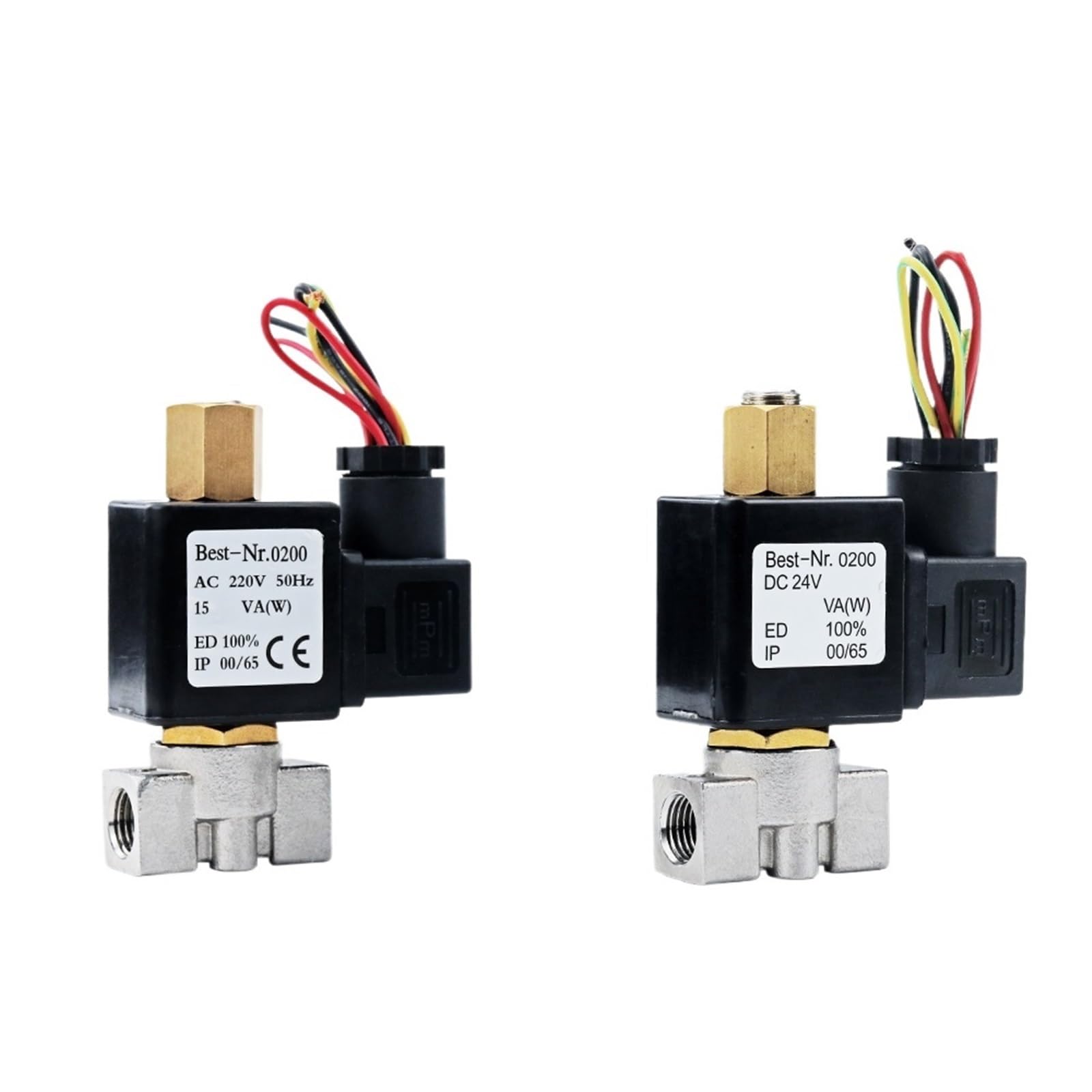 1pcs 1/4" Normally Open Stainless Steel 2-Way Solenoid Valve(AC110V)