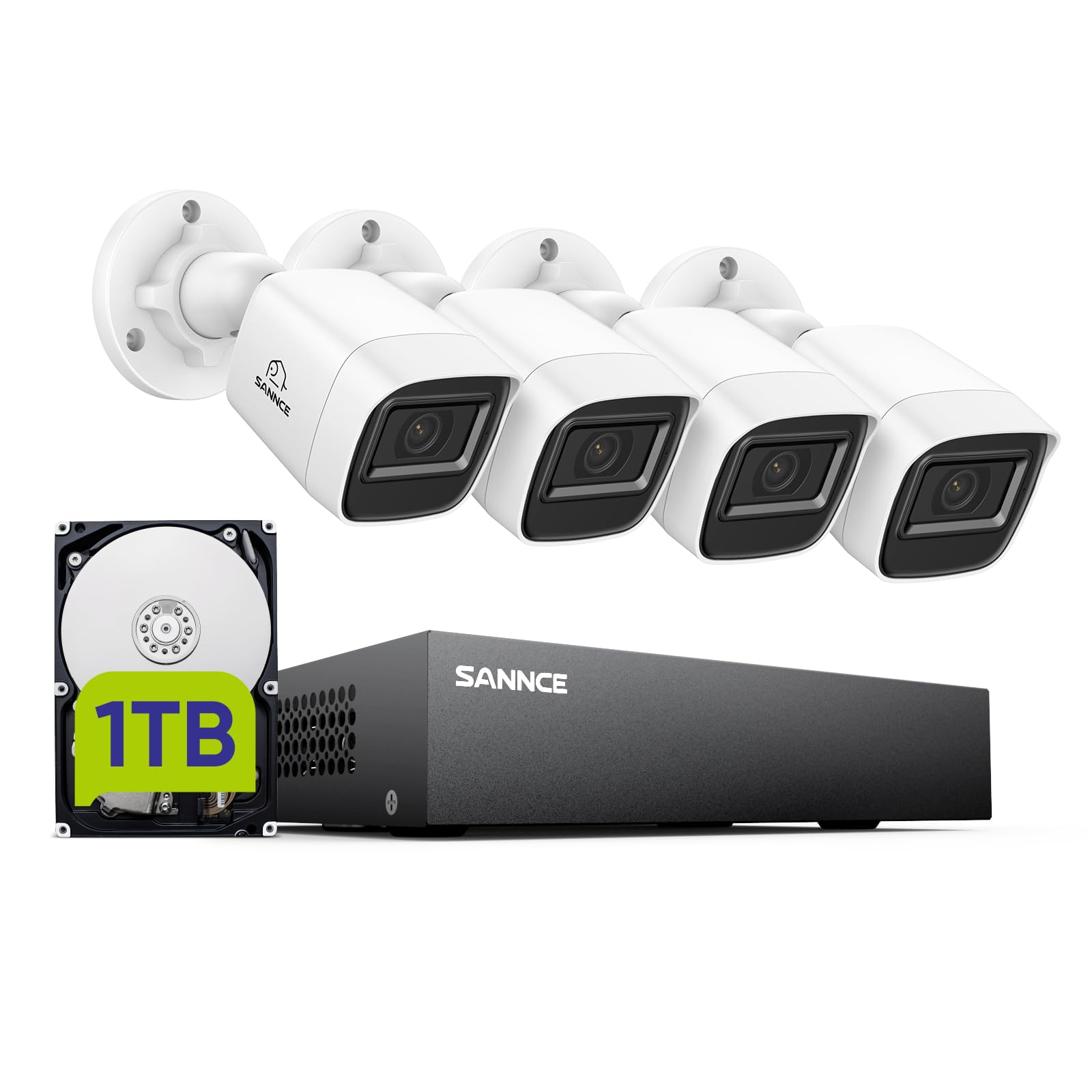 Amazon.com : SANNCE 8CH 1080P Security Camera System DVR and 4x2