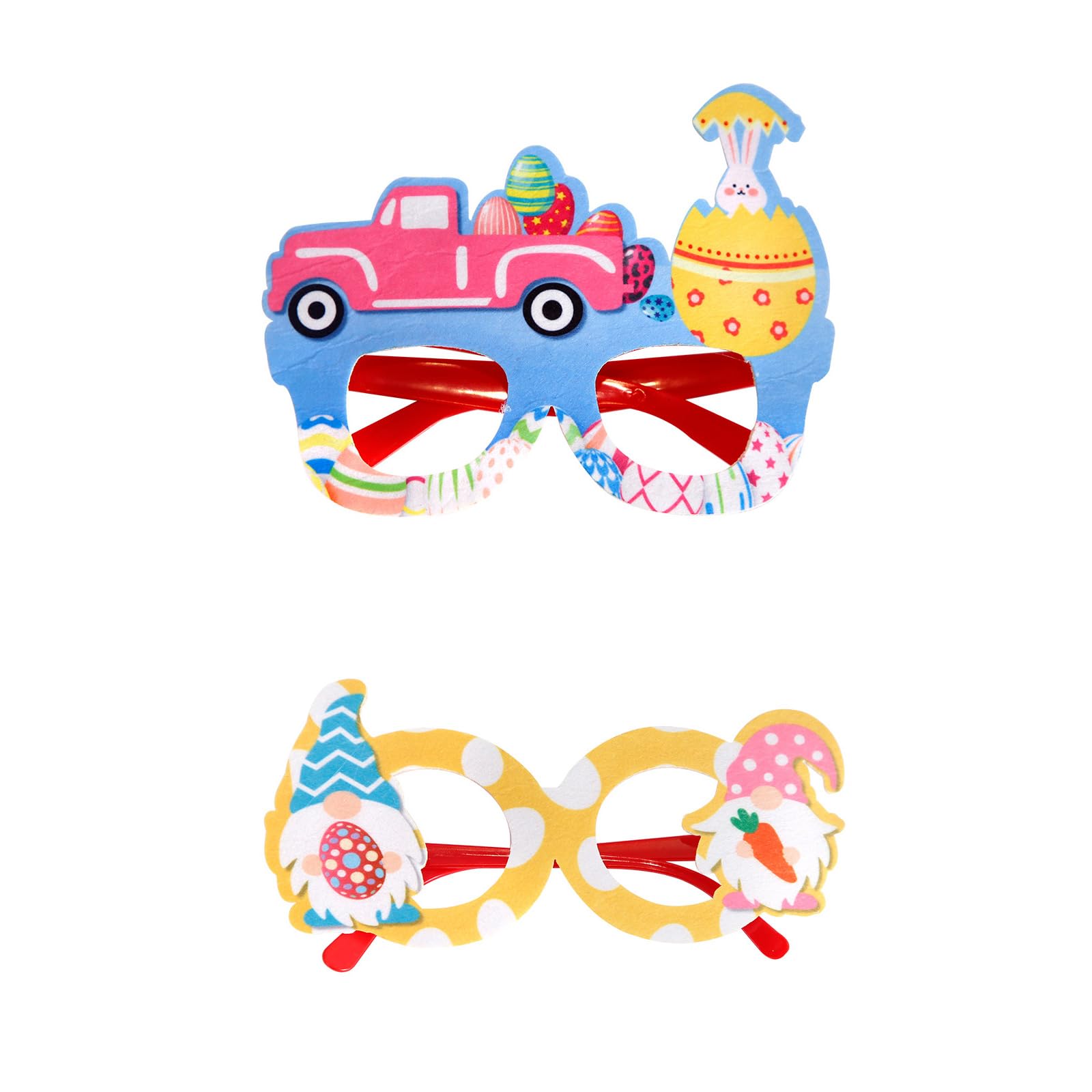 Jazuaiao Bright Easters Theme Glasses Frames Easters Celebration Glasses Frames Party Accessory Suitable for Kids and Adults Festival Eye