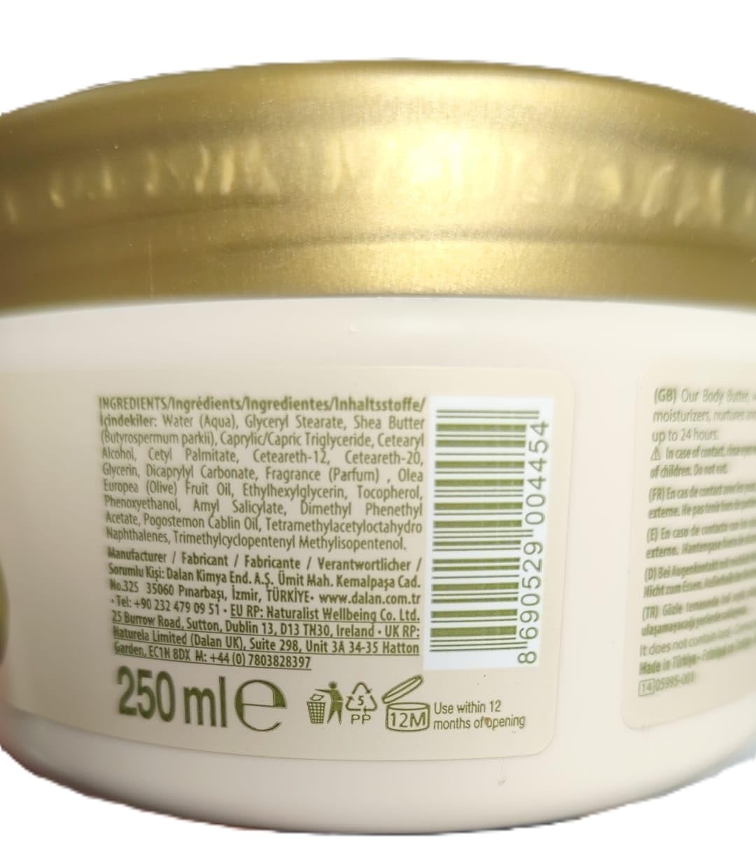 Dalan d'Olive Lot de 6 crèmes de soin intensif pour tous les types de peau 250 ml