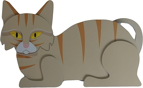 Vrogadso Macetero para gatos para plantas de interior y exterior, maceta de gato para suculentas, jarrón amarillo