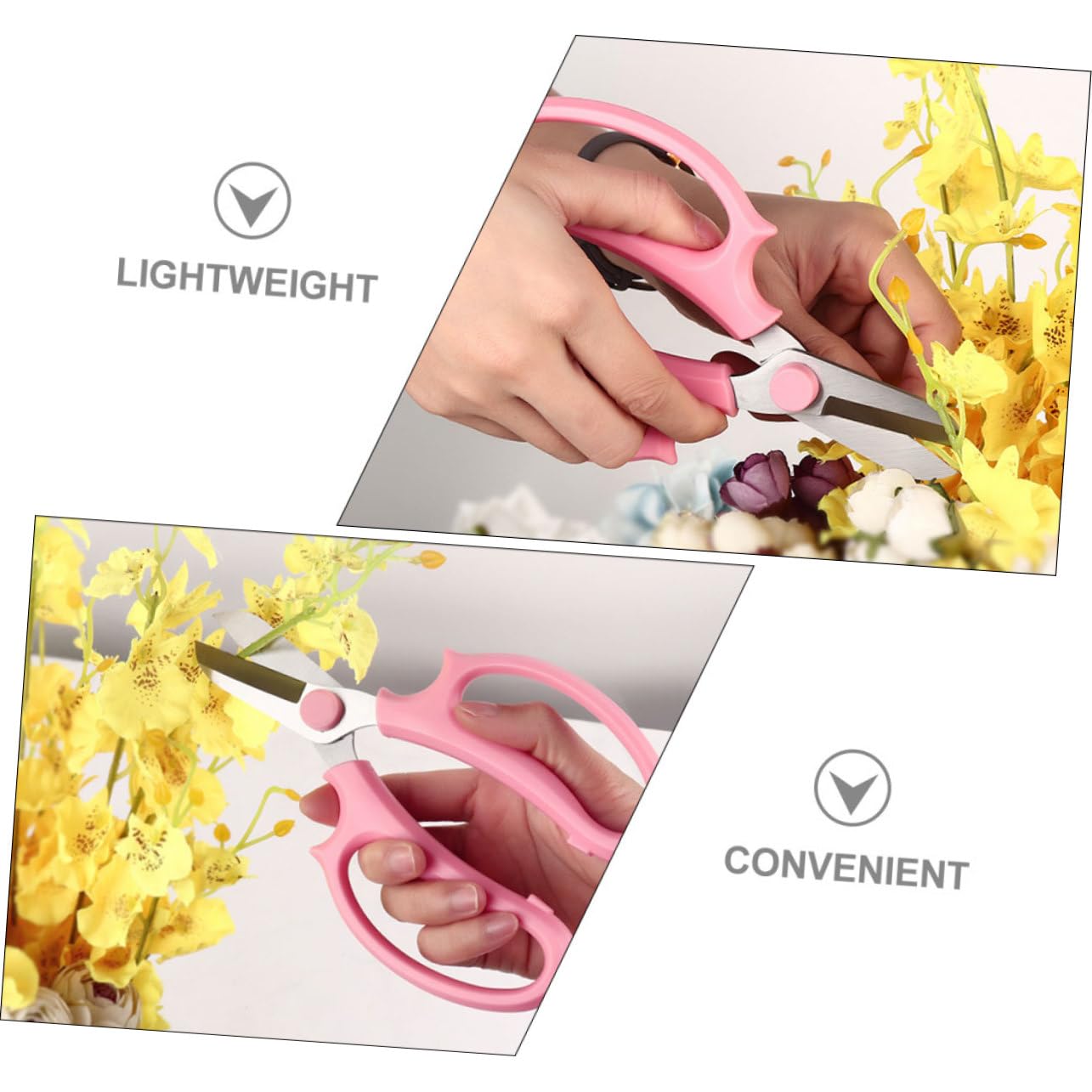 ifundom 8pezzi Forbici Da Potatura Per Utensile Per Lightweight Made of Plastic and Stainless Steel Ergonomic Handle Design Suitable for Pruning Flowers and Plants in Garden