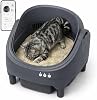 KITPLUS Automatic Self-Cleaning Cat Litter Box with APP Control for Cats, Large Capacity Waste Bin for Odor-Free Disposal, Includes Trash Bags and Safety Features