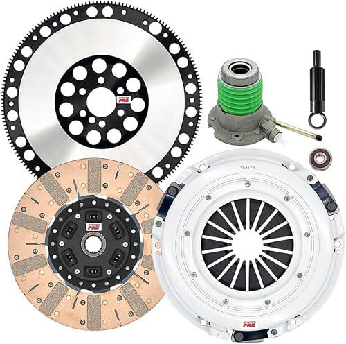 ClutchMaxPRO Performance Stage 3 Kit de embrague con volante cromado con cilindro esclavo compatible con Chevrolet Camaro SS 6.2L LS3 2014 2015