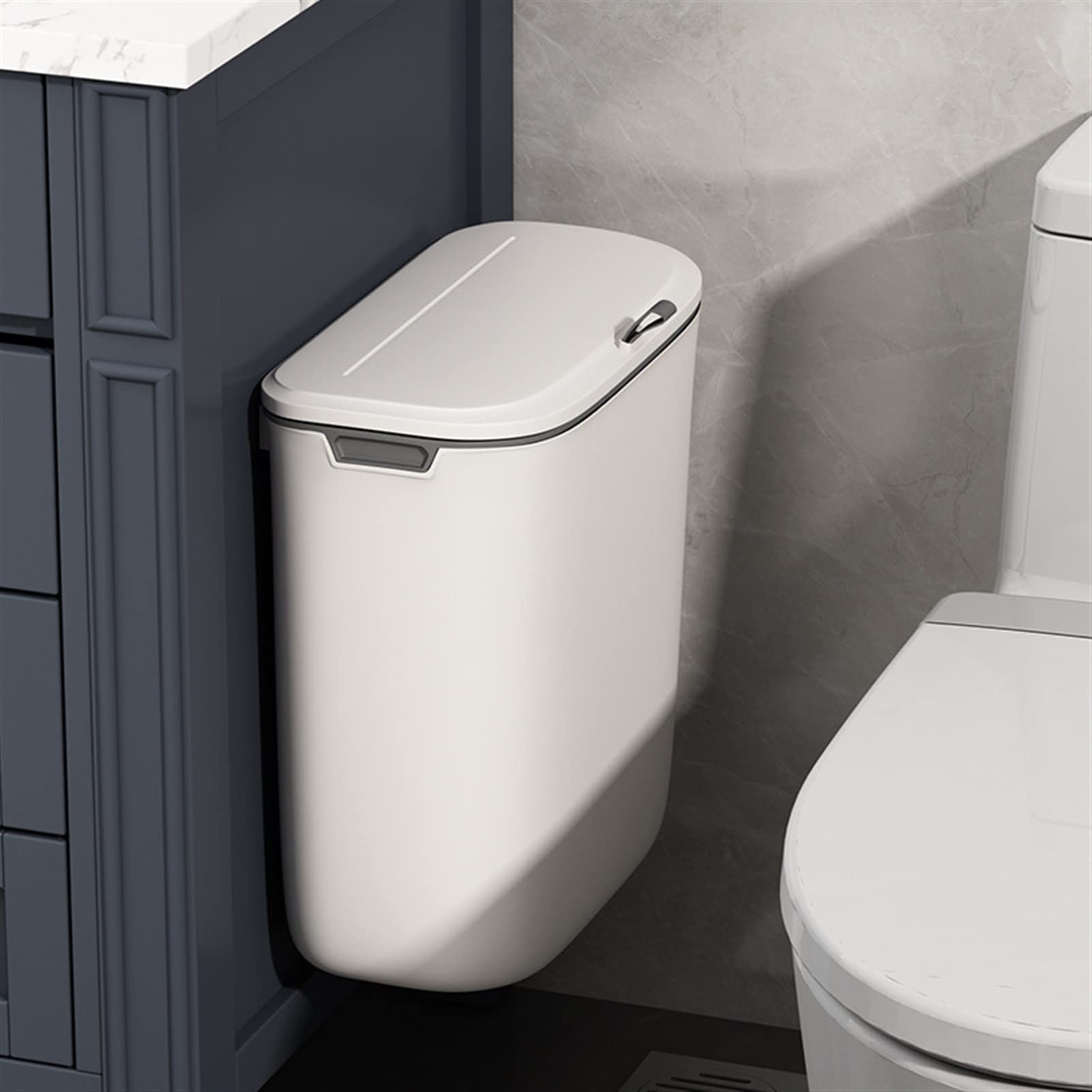 TOMYEUS Pattumiera Articoli di stoccaggio Cestino Can Can Water Senza punzonatura Carta igienica montata a Parete Speciale scaffale Speciale Cestino Stretto Cestino Cestino