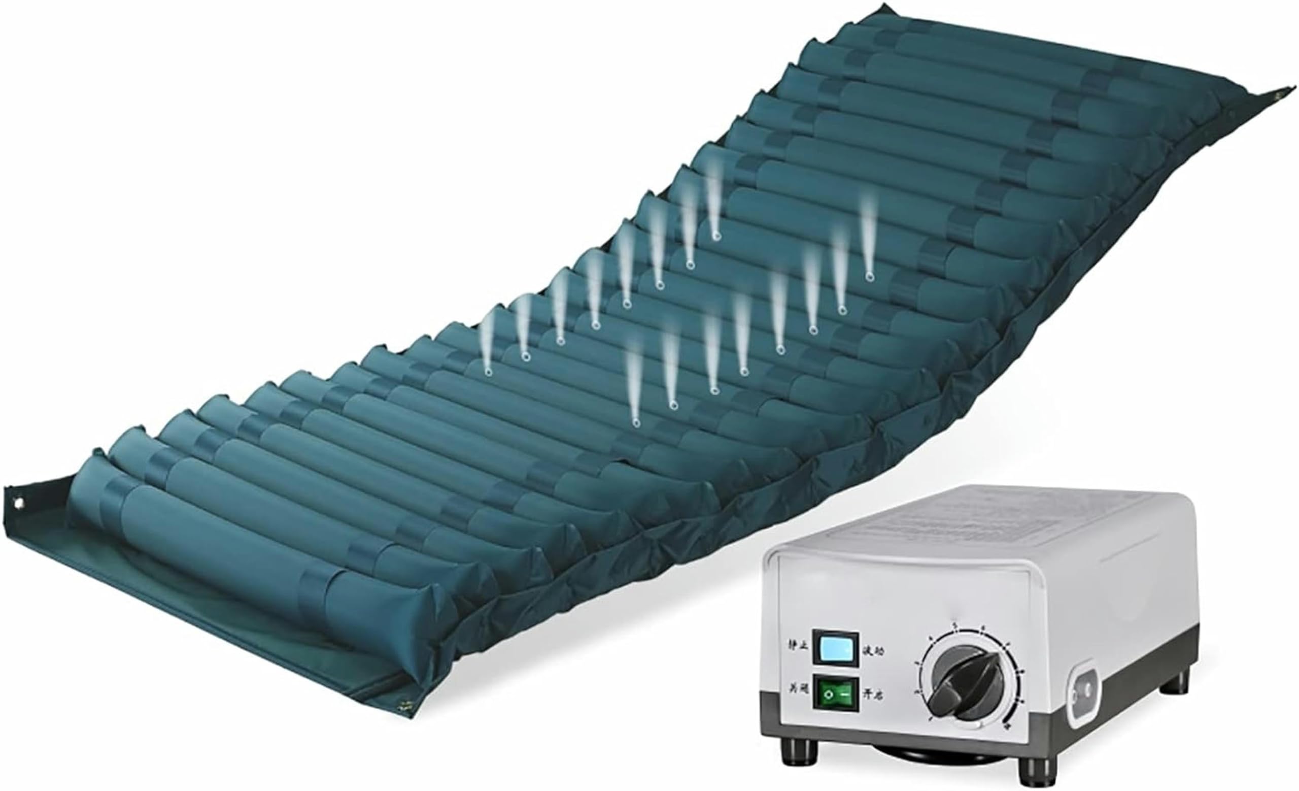 Materasso Gonfiabile Antidecubito Generico, Letto Singolo, Pompa Variabile Silenziosa, Design A Fori, capacità di Carico di 135 kg,