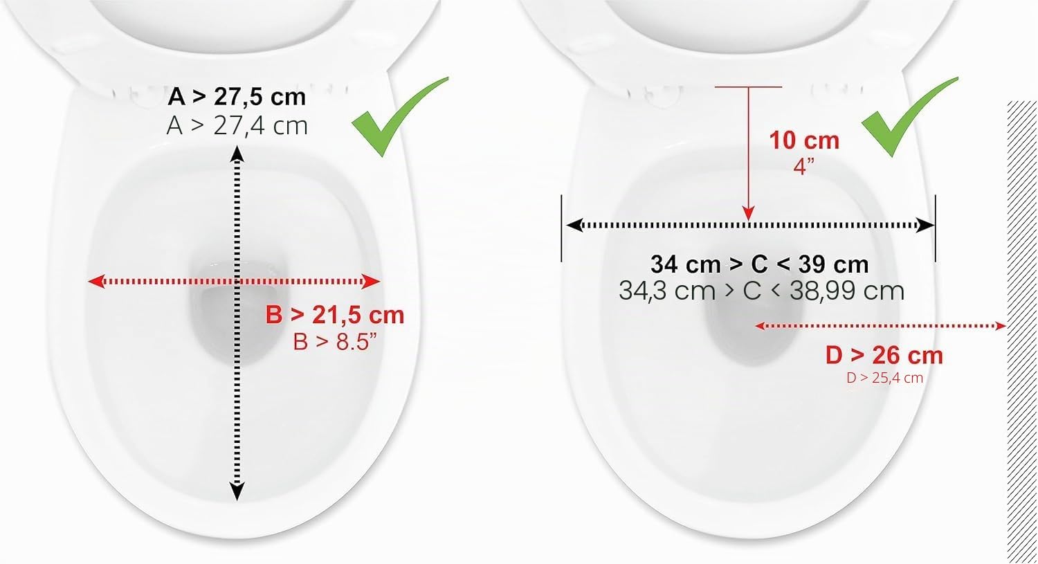 PEPE Mobility Rialzo WC per Anziani con Braccioli e Coperchio (10 cm Altezza), Alzawater per Protesi Anca, Rialzo per WC Disabili, Universale, Bianco