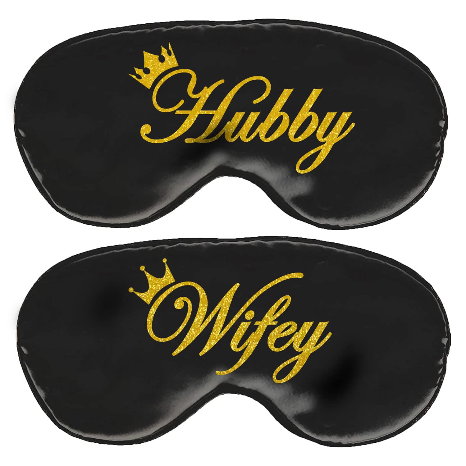 exciting Lives Hubby Wifey Sleeping Masks Set - Love Couple Eye Mask/Eye Mask for Husband & Wife/Printed Eye Mask/Sleeping Mask/Travel Eyemask/Eye Mask For Women-picture-31