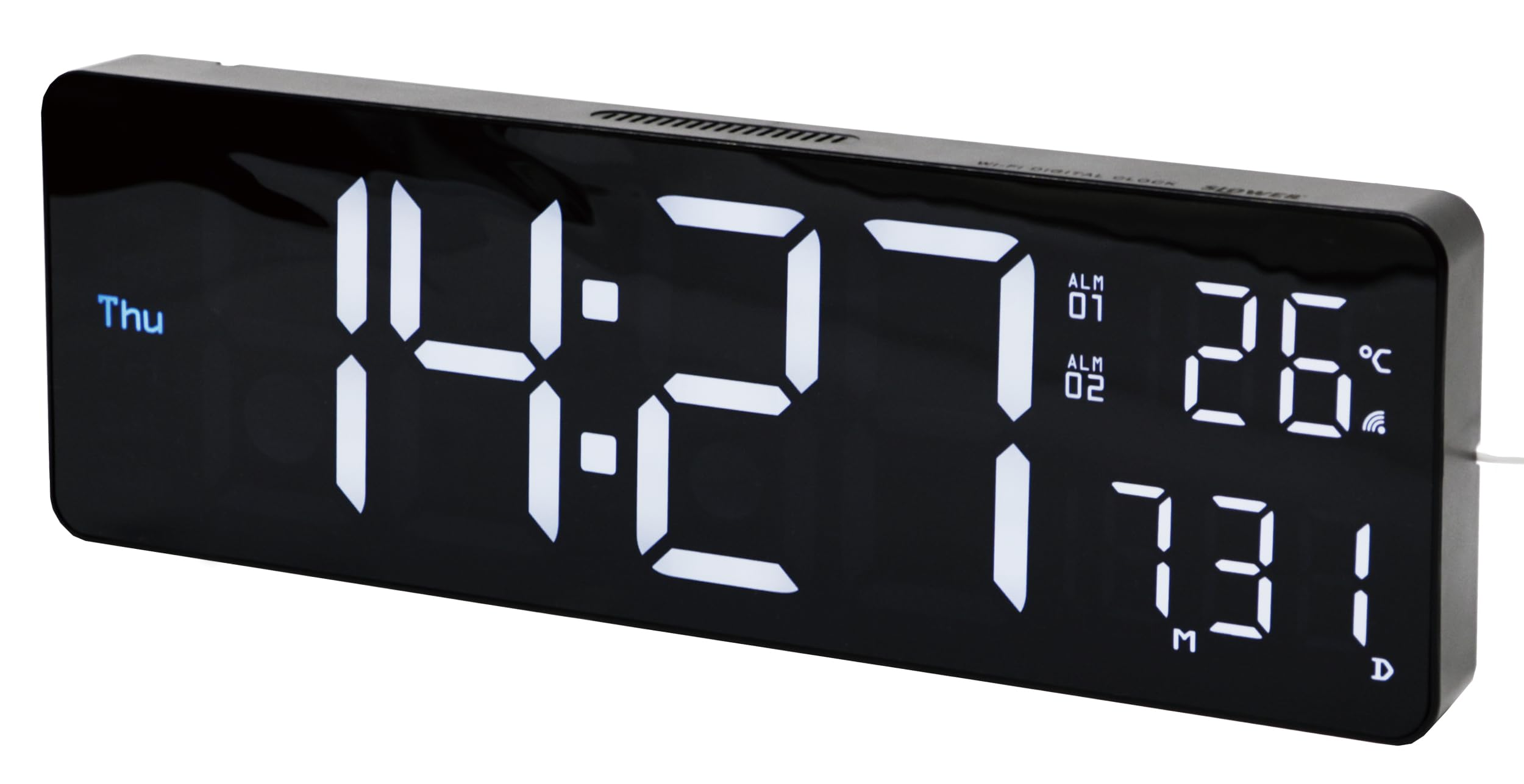 Amazon.co.jp: SLOWER 置き時計かけ時計 デジタル LED WiFi 自動 時刻