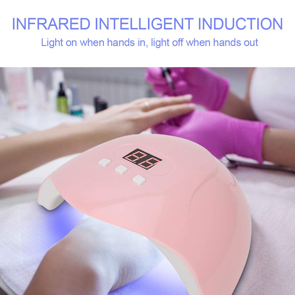 Lampa do paznokci, 54W Suszarka do paznokci Żelowy lakier do paznokci Lampa LED do utwardzania Profesjonalne narzędzie do manicure z ustawieniem timera 30 s 60 s 90 s