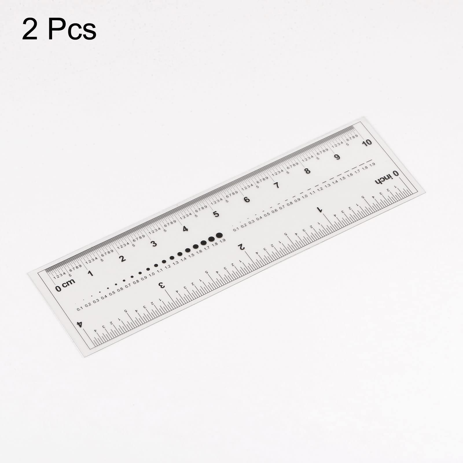 2pcs Film Flexible Règle 4 Pouce 0.1mm Échelle PET