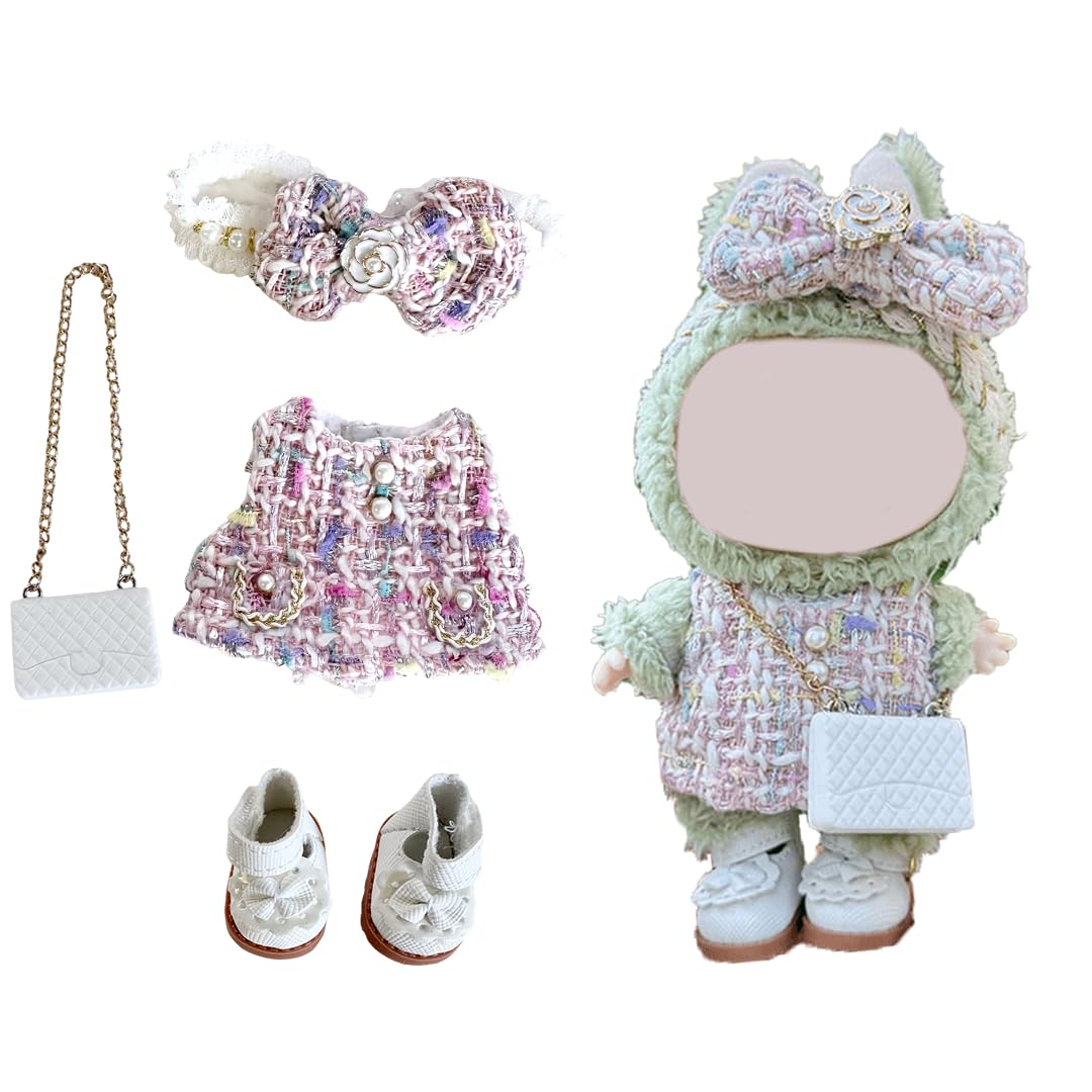 Labubuæ - ã©ããè¡£è£
çšæã17cmã®ã©ãã人圢çšã®ã·ãã¯ãªã¹ã¿ã€ã«ã»ãããæ®æ®µçã®éŽã«æé© + æŽæ1æ + ããã°1å + ãã¢ãã³ã1å(ã¹ã¿ã€ã«B)