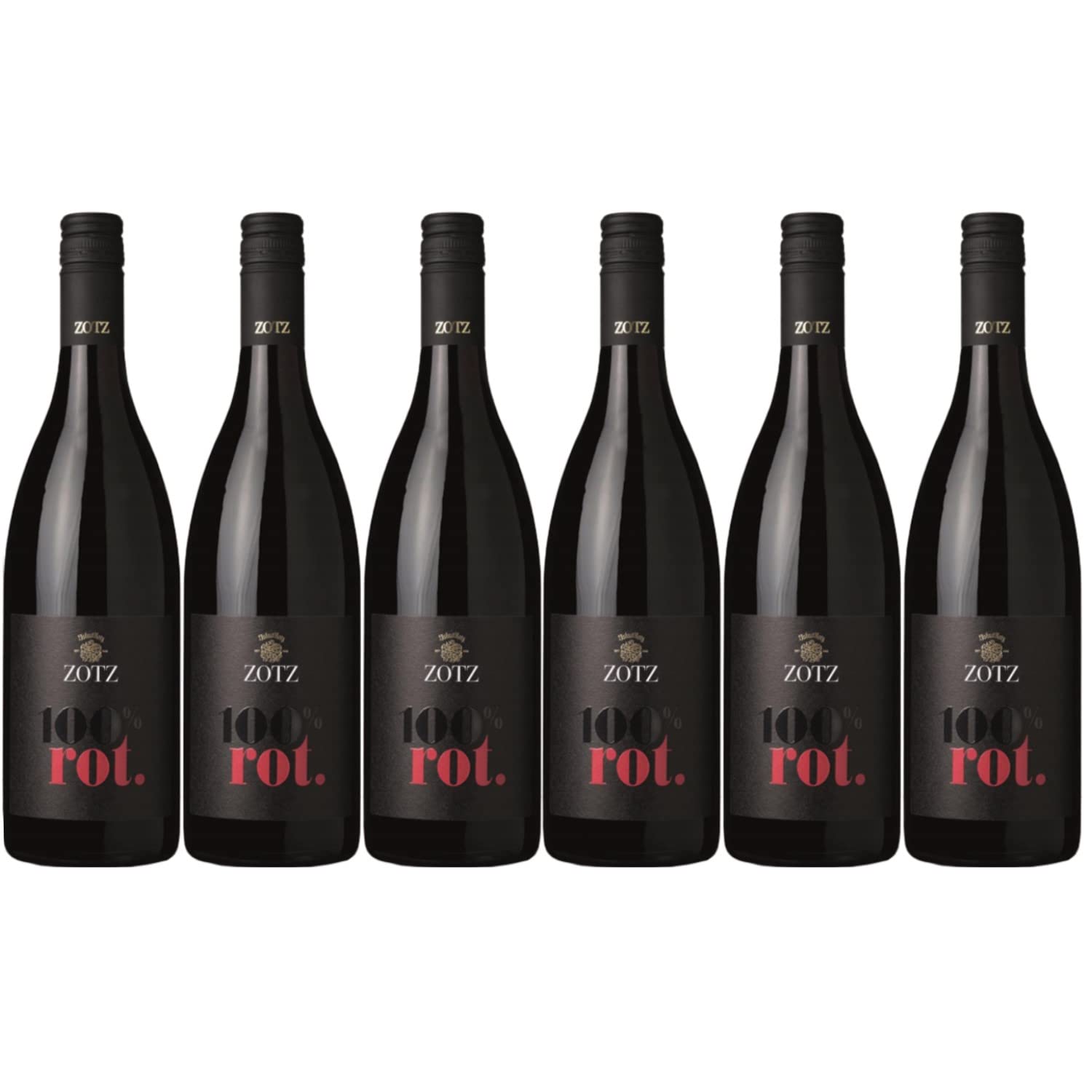 Julius Zotz 100% ROT Markgräfler Rotwein Wein Baden vegan trocken Deutschland I FeinWert Paket (6 Flaschen)