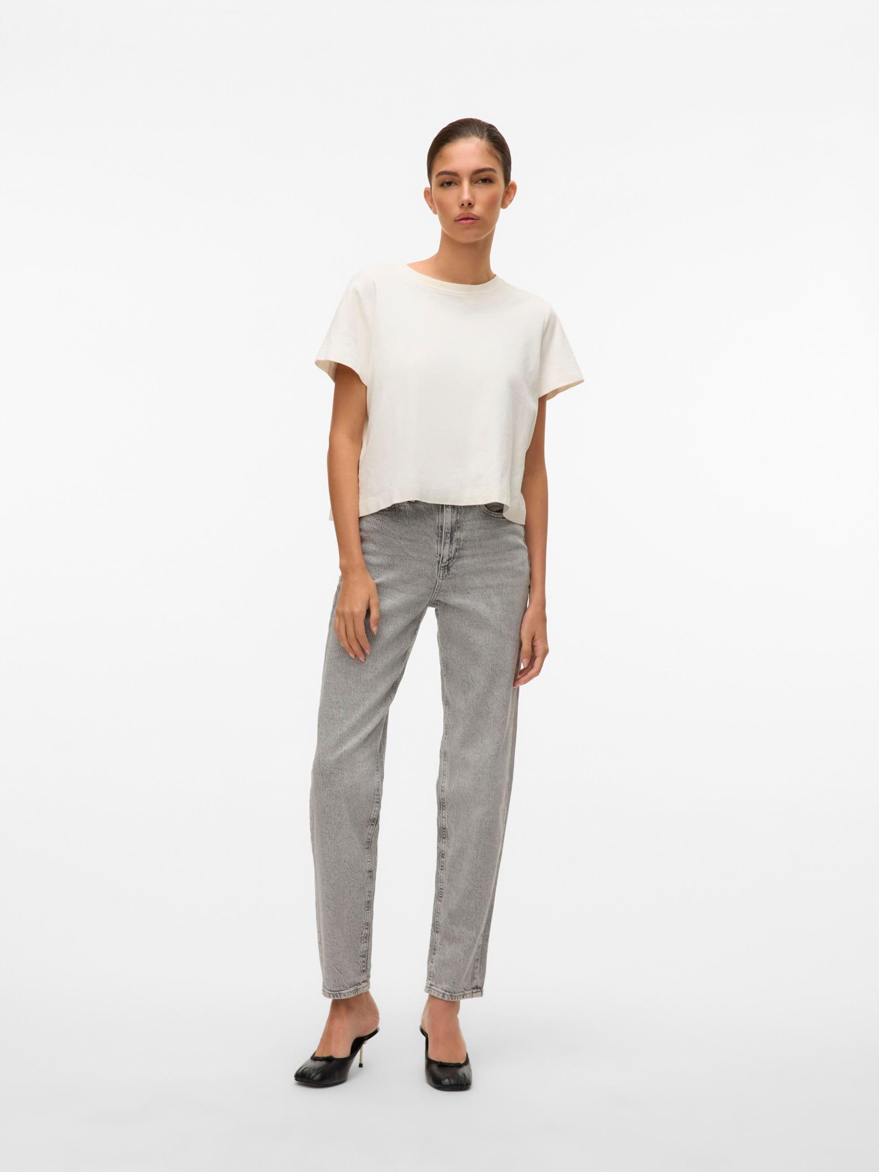 VERO MODA Jean mom VMTESSA Taille Haute Mom Fit Jeans