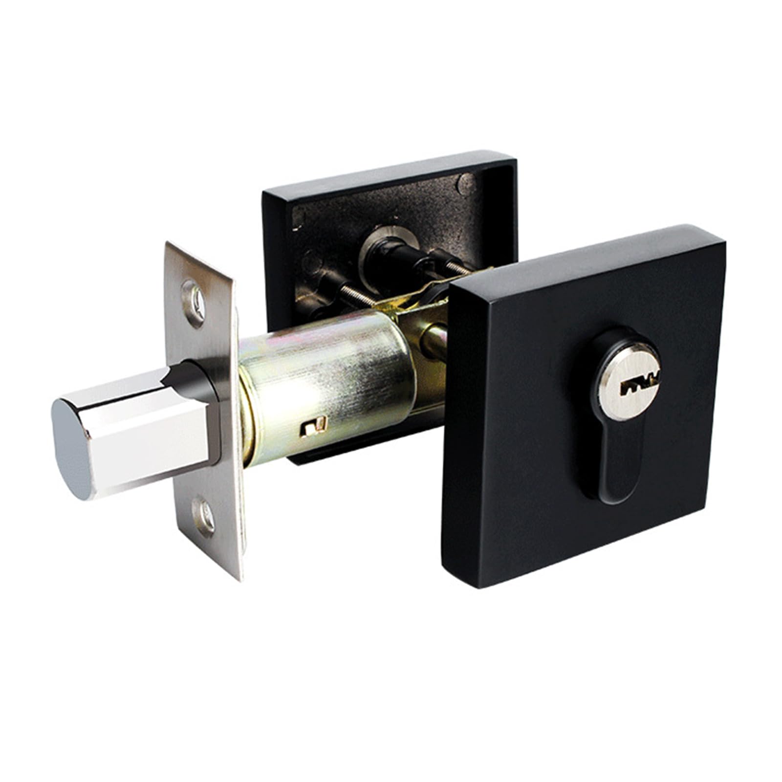 Duty Zincs Alloy Front Door Latches Secure Rust Proof Keyed Entry Door Knob for House Condo Workplace Zincs Alloy Entrance