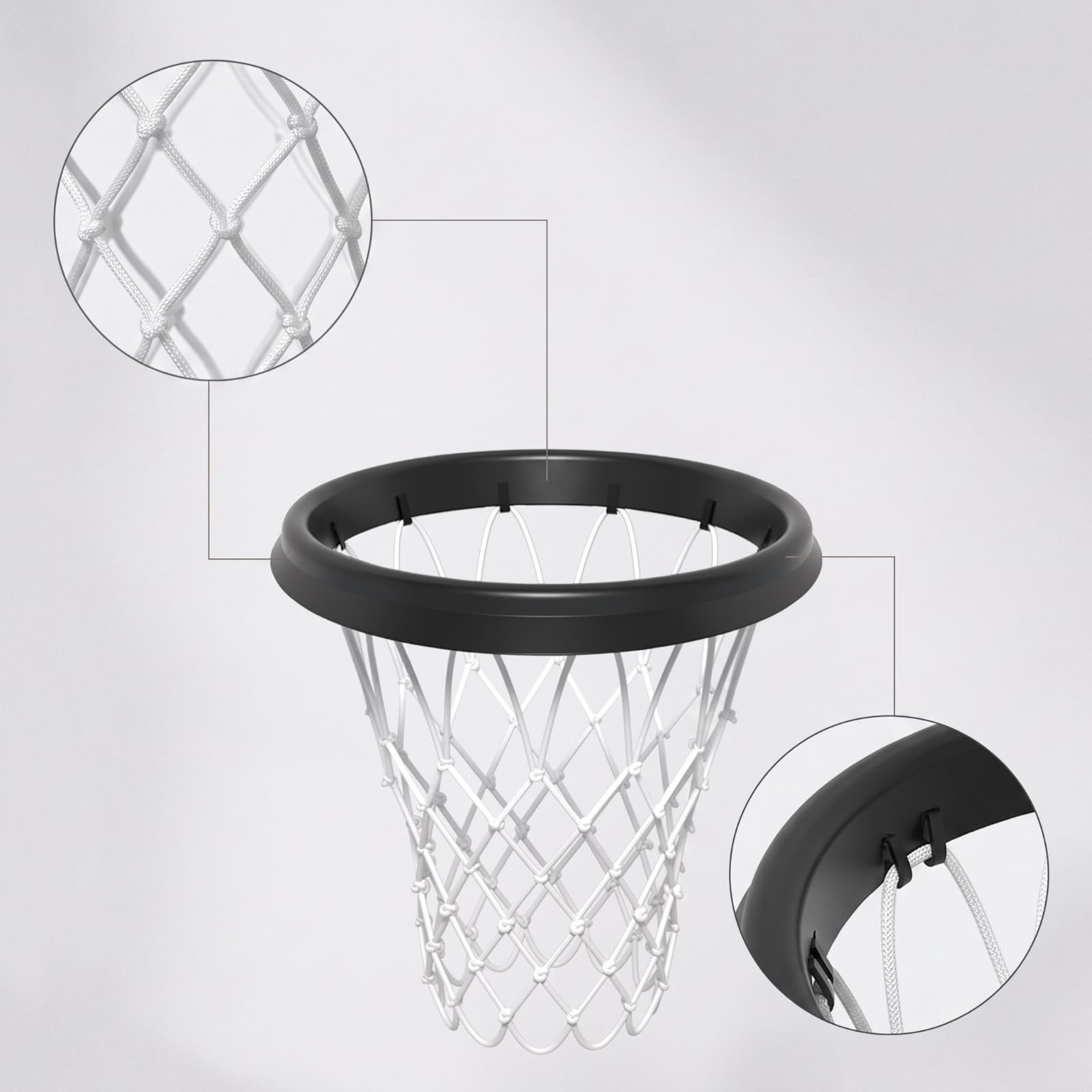 Baloncesto con Red Portátil | para Inriores y Exriores, Patios, Estudians