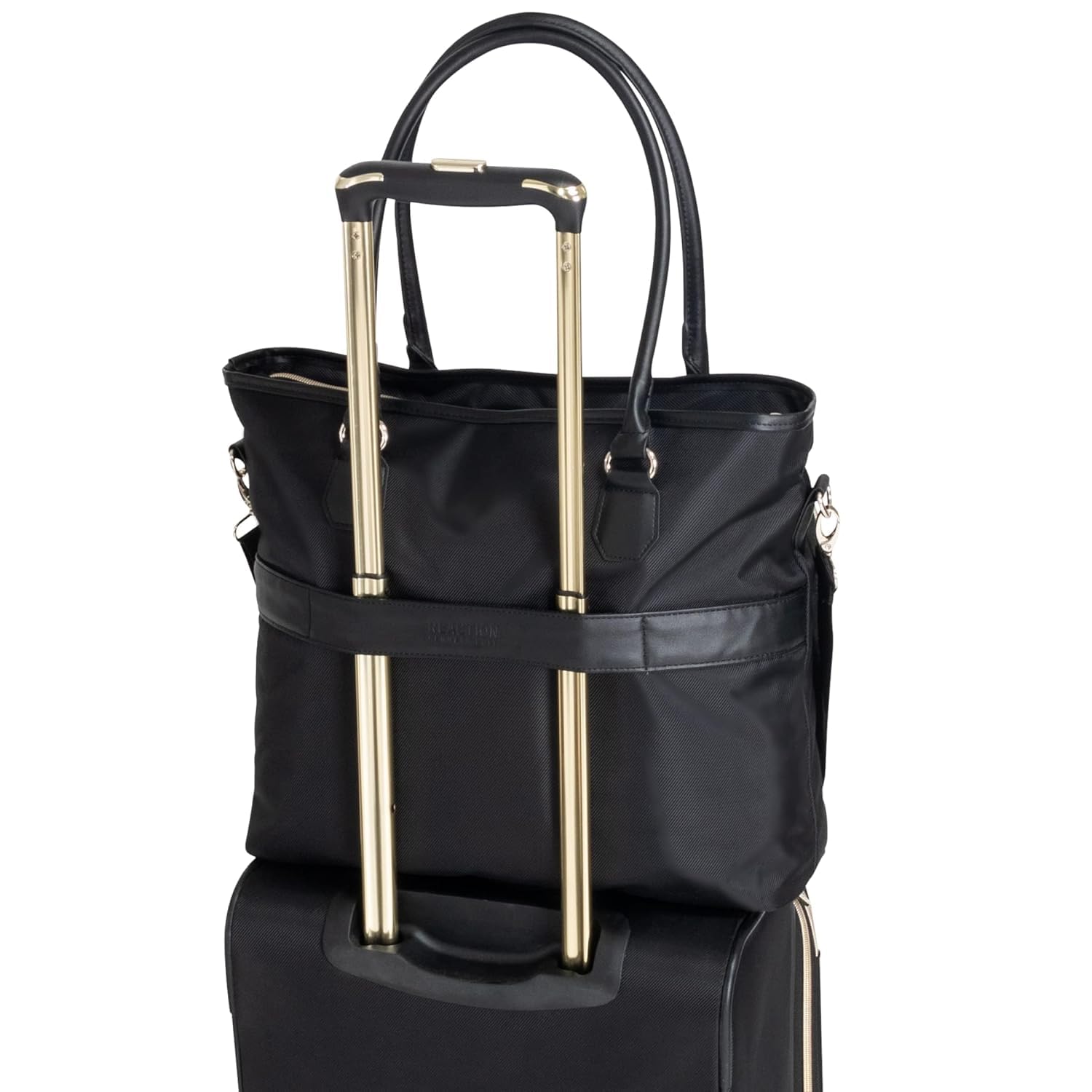 Kenneth Cole REACTION Chelsea Quilted Chevron 15" Laptop & Tablet Business Tote With Removeable Shoulder Strap, (Black) 3