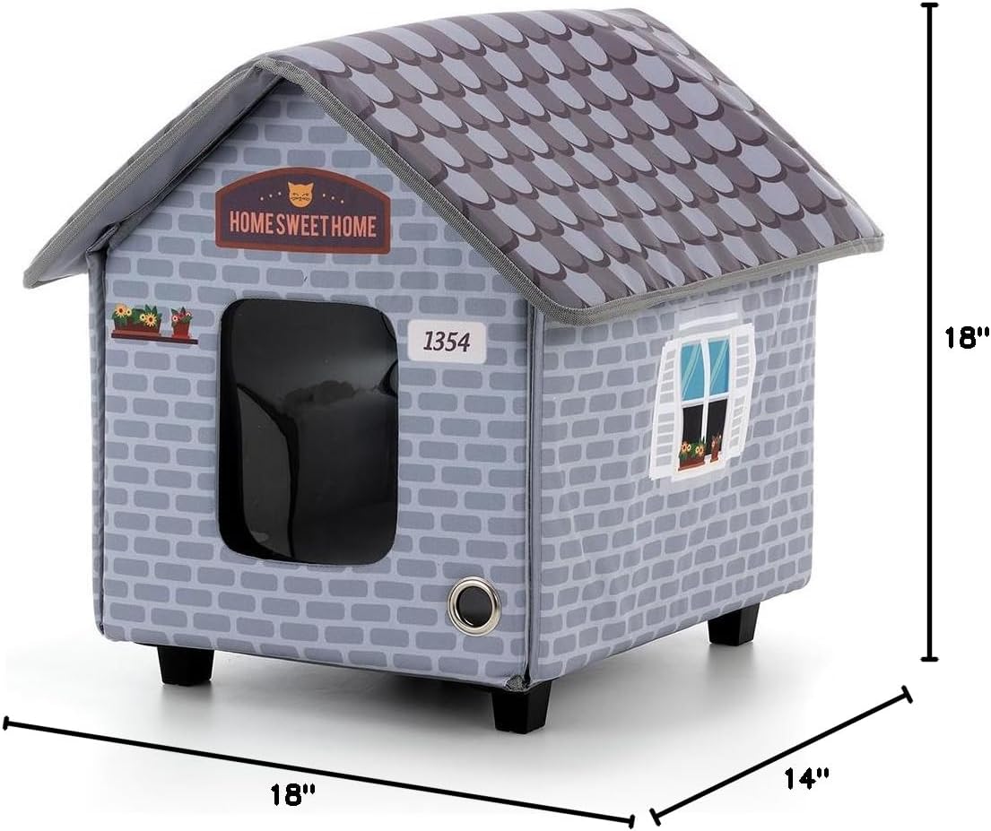 Weatherproof Heated Cat House for Outdoor Cats Algeria Ubuy