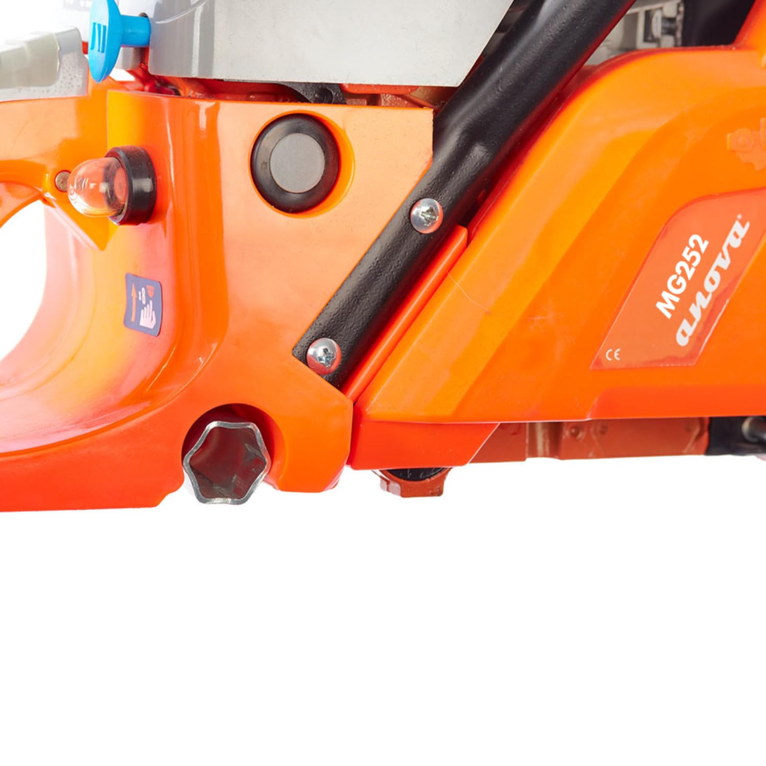 ANOVA - Motosierra Gasolina 2T | 2,8 HP - 2,1 KW | 52 CC | 5,9 KG | Espada 18" / 45 CM | Cadena 72E.325" - 1,5 MM | Para Tala, Poda y Corte de Madera en Jardín y Trabajos Forestales | Arranque Manual