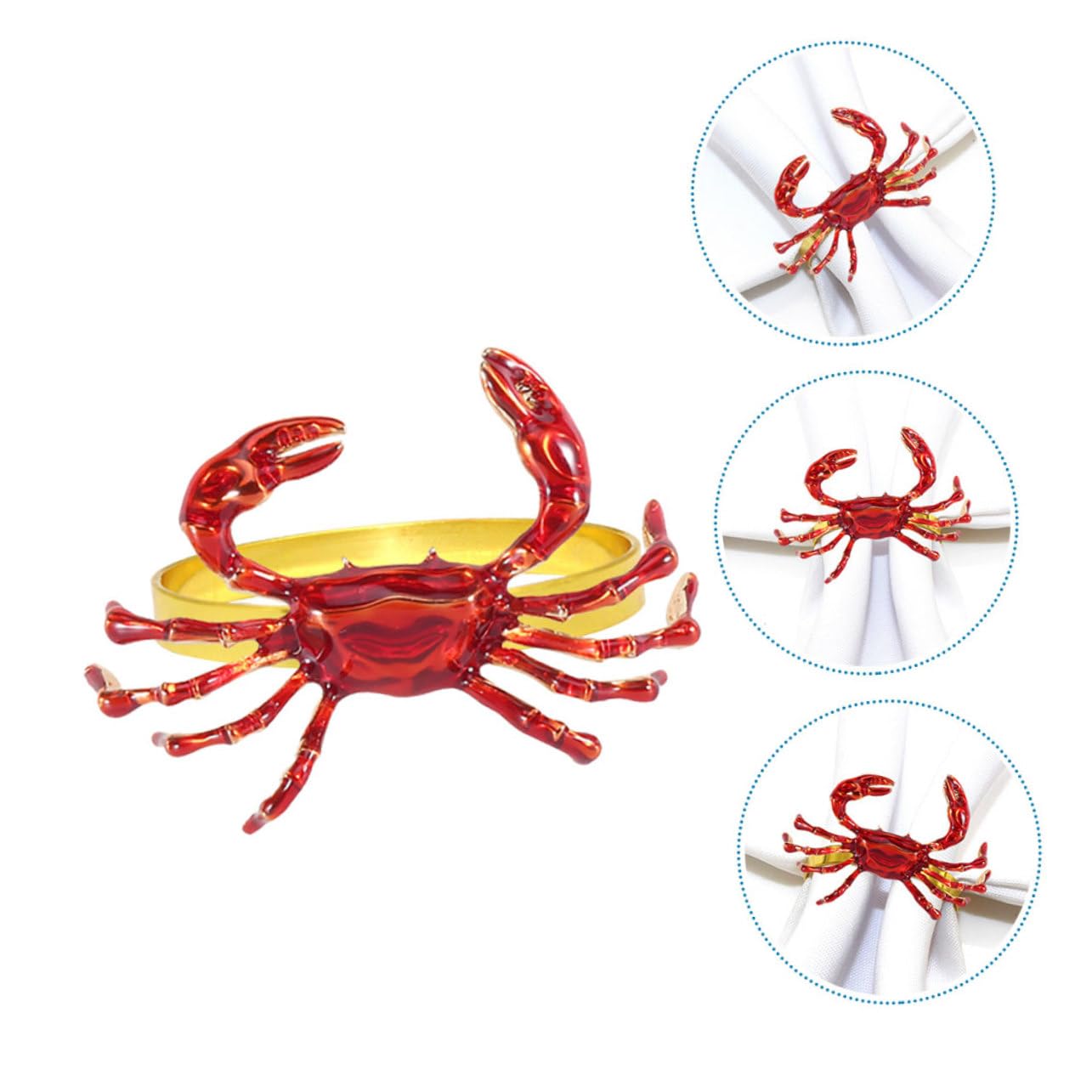 TOPBATHY 4 Set Portatovagliolo Portatovaglioli Creativi Fermaglio Per Tovaglioli Da Tavola Portatovaglioli Per Feste Portatovaglioli Decorazione Della Tavola Rosso Lega 6 Pezzi * 4