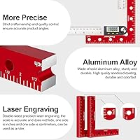Vista 3 de Fivepears Juego de 2 abrazaderas cuadradas de posicionamiento de 90 grados para carpintería, abrazadera de esquina de ángulo recto de precisión