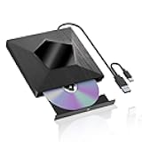 External Blu Ray Drive, External Bluray Burner with USB 3.0 & Type-C, External Bluray CD DVD Reader, Bluray Writer for PC, USB External Blu-ray Drives for Windows XP/7/8/10/11 MacOS