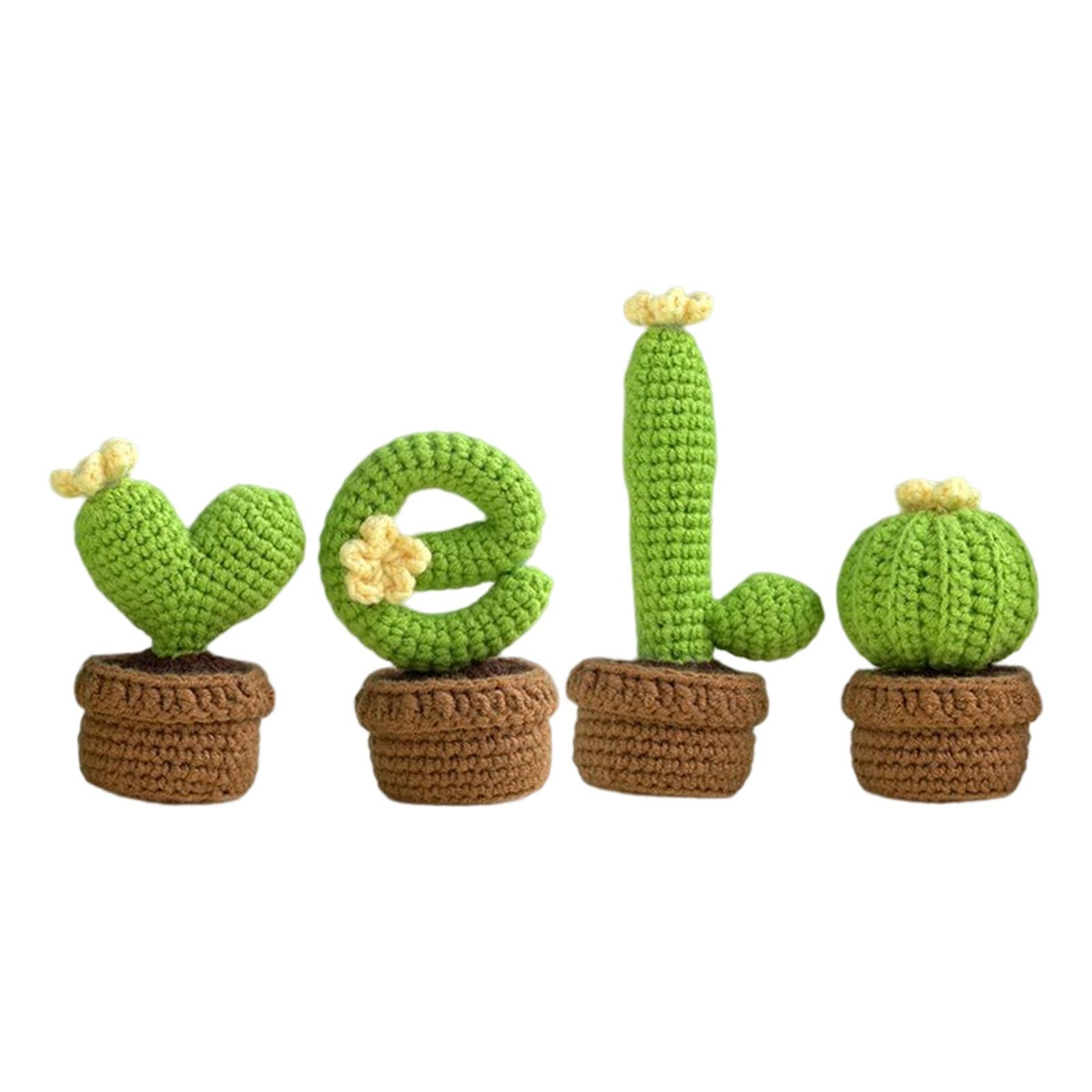 KBOLAE Crochet Kit Accessories Handmade Crocheted Planter for Kids Teens Beginners Green, 11cm