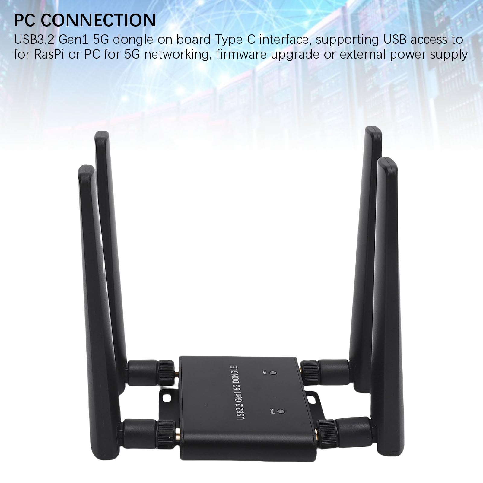 Jiawu Carte D'extension Dongle 5G USB3.2 Gen1 Compacte et Polyvalente pour Les Solutions de Télémédecine et de sécurité Intelligentes, 4 Antennes Incluses