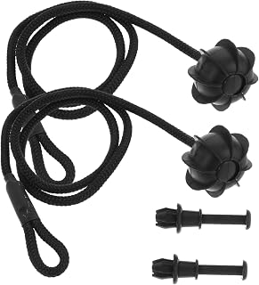MUCKLILY 2 Juegos De Cuerdas Correas elásticas Ajustables Cuerdas elásticas Planas con Ganchos Cuerdas elásticas Planas Ajustables Cuerda elástica Correas de trinquete de Carga AbS Black
