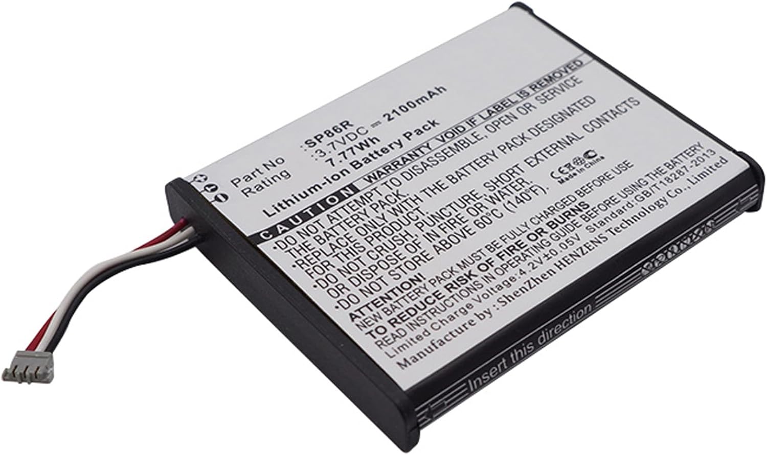 Synergy Digital Game Console Battery, Compatible with Sony PS Vita 2007 Replacement, (Li-ion, 3.7V, 2100mAh) Ultra High Capacity, Replacement for Sony SP86R Battery