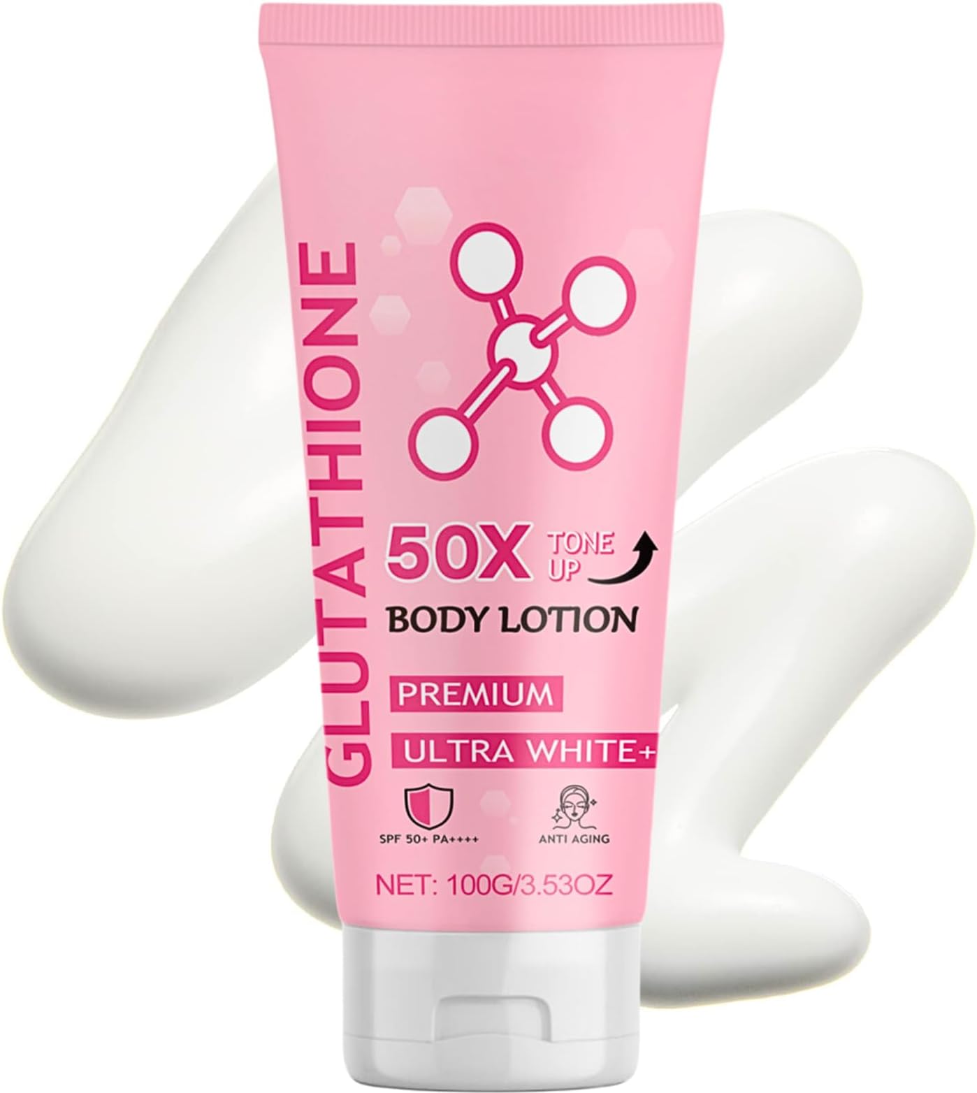 Glutathione Brightening Body Lotion, Spf 50+ Body Moisturiser, Firming Body Lotion Women, Fair And White Body Lotion For Dry Skin, Anti Aging & Skin Lightening Cream For Body, Uneven Skin Tone