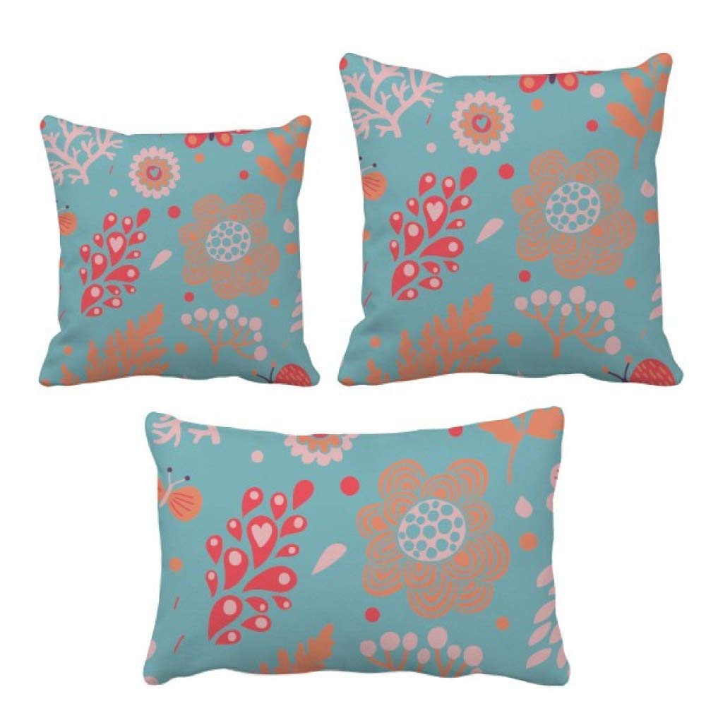 Peinture fleurs bleu coussin decoratif pour sofa et accueil chaleureux
