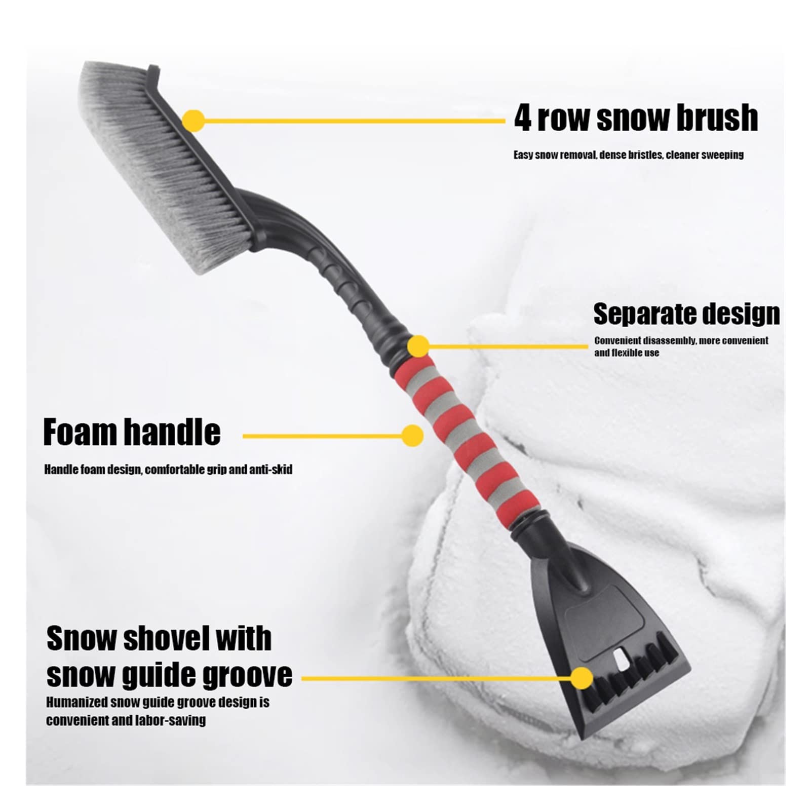 Blocs de Neige Pare-Brise Brosse à Pelle à Neige Brosse à Pelle à Neige Compatible avec Le grattoir à Mousse de Neige Grattoir à Glace de Voiture d'hiver en Mousse