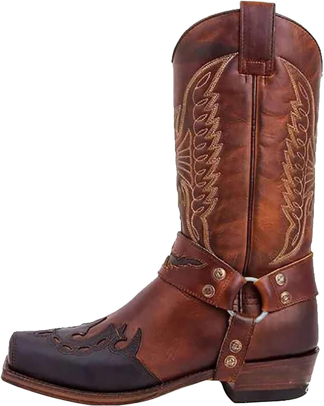 Western Boots Cowboy Boots for Men Square Toe Work Boots