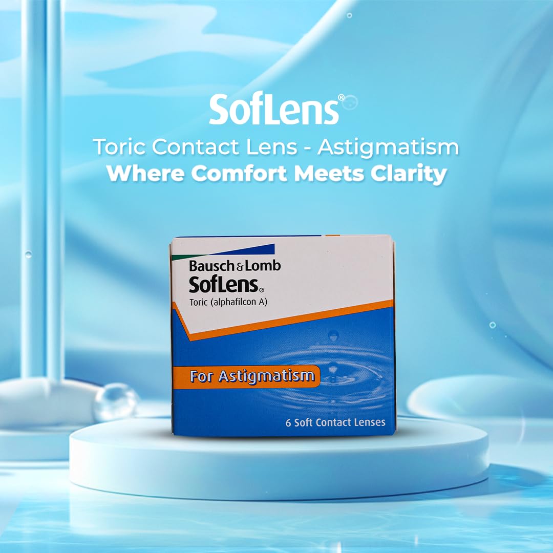 Bausch & Lomb Soflens Toric Contact Lens - Astigmatism | Monthly Disposable | Power -5.25, Cyl 1.75, Axis 180, (Pack of 6)-picture-28