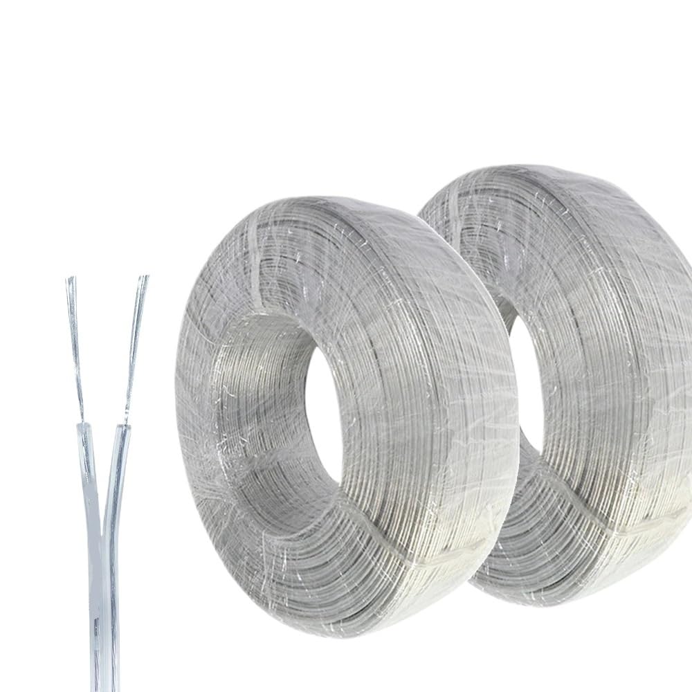 1m-80m 22AWG L*/ED neonowe światło spawalnicze przewód elektryczny 2-pinowe oświetlenie audio zabawka elektroniczna zasilanie DC przezroczysty kabel równoległy (5 m)
