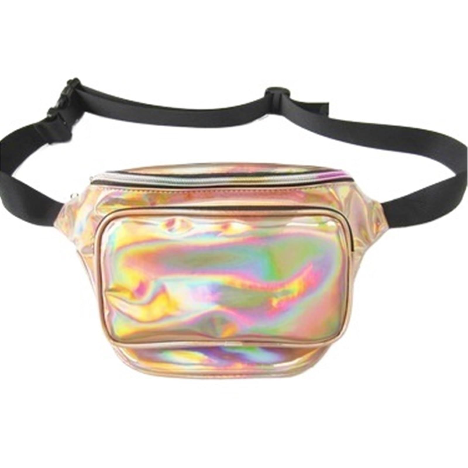 Bauchtasche Festival 20 Stück Oberschenkeltaschen Gürteltasche for Frauen PU-Laser-Hüfttasche holografische Beintasche Leder for Damengürtel(Gold)